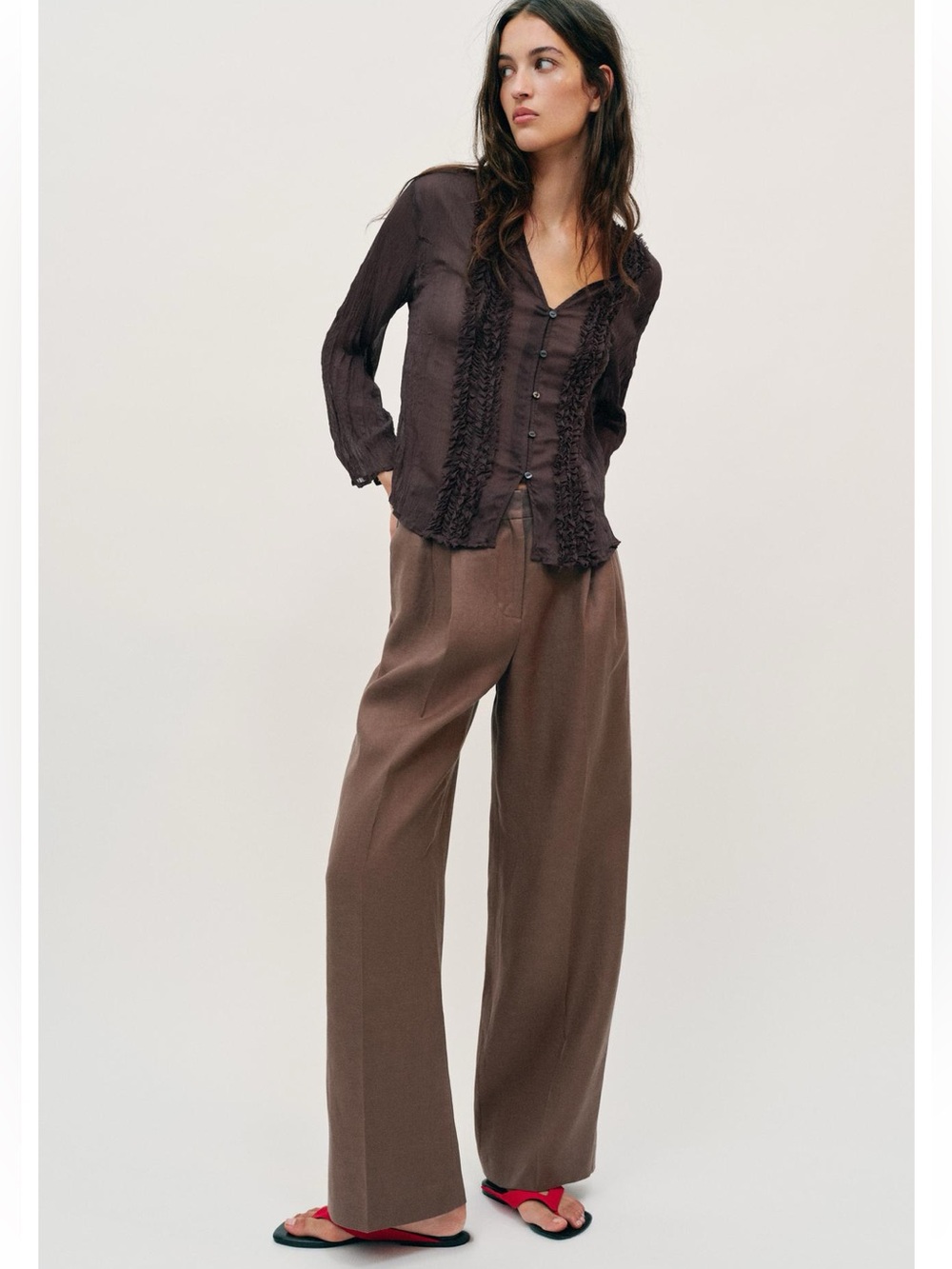 100 % Linen Straight Leg Pants